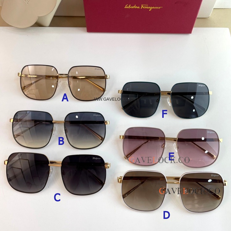 High quality Copy Ferragamo sf9037 Sunglasses Brown Fading lens